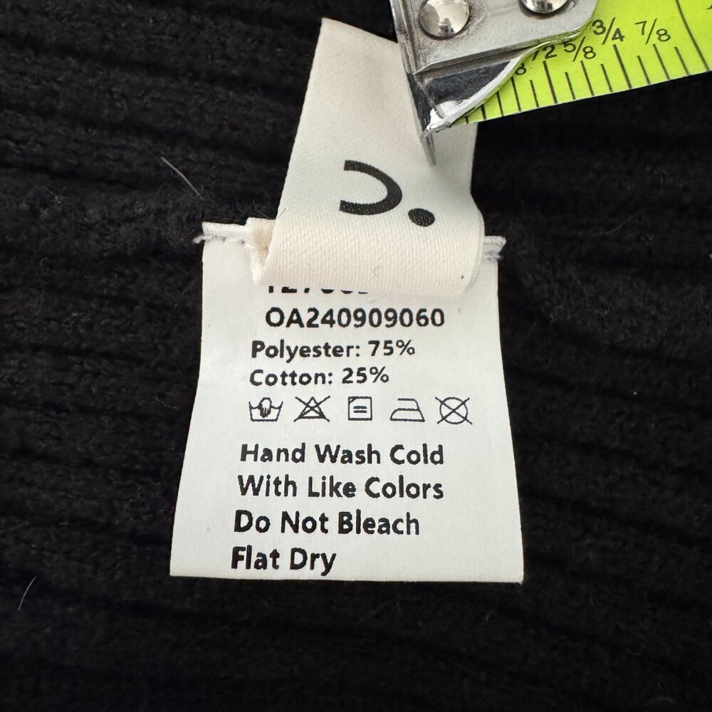 Commense Button Down Split Cardigan Black, Size M - image 11